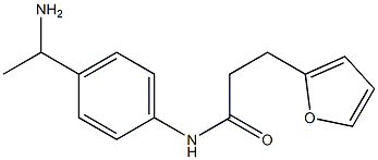 N-[4-(1-aminoethyl)phenyl]-3-(furan-2-yl)propanamide Struktur