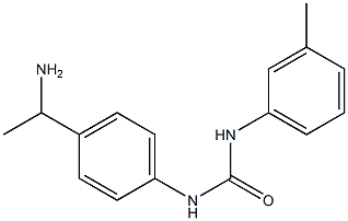 N-[4-(1-aminoethyl)phenyl]-N'-(3-methylphenyl)urea Struktur