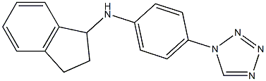 N-[4-(1H-1,2,3,4-tetrazol-1-yl)phenyl]-2,3-dihydro-1H-inden-1-amine 化学構造式