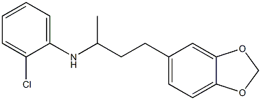 N-[4-(2H-1,3-benzodioxol-5-yl)butan-2-yl]-2-chloroaniline 化学構造式