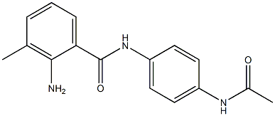 N-[4-(acetylamino)phenyl]-2-amino-3-methylbenzamide Structure