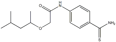 N-[4-(aminocarbonothioyl)phenyl]-2-(1,3-dimethylbutoxy)acetamide Struktur