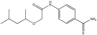 N-[4-(aminocarbonothioyl)phenyl]-2-(1,3-dimethylbutoxy)acetamide Structure