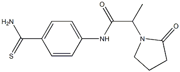 N-[4-(aminocarbonothioyl)phenyl]-2-(2-oxopyrrolidin-1-yl)propanamide Struktur