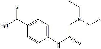 N-[4-(aminocarbonothioyl)phenyl]-2-(diethylamino)acetamide,,结构式