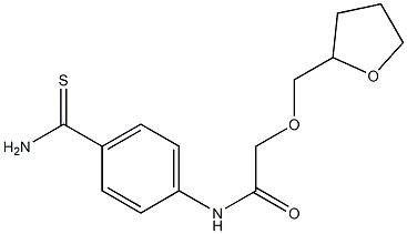 N-[4-(aminocarbonothioyl)phenyl]-2-(tetrahydrofuran-2-ylmethoxy)acetamide Structure