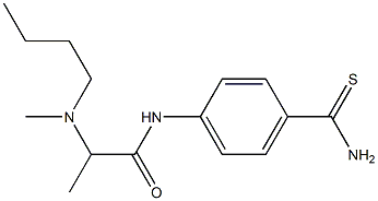 N-[4-(aminocarbonothioyl)phenyl]-2-[butyl(methyl)amino]propanamide 化学構造式
