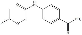 N-[4-(aminocarbonothioyl)phenyl]-2-isopropoxyacetamide Struktur