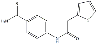 N-[4-(aminocarbonothioyl)phenyl]-2-thien-2-ylacetamide Structure