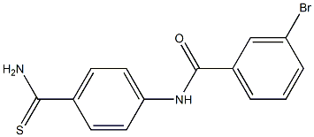 N-[4-(aminocarbonothioyl)phenyl]-3-bromobenzamide 结构式