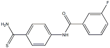 N-[4-(aminocarbonothioyl)phenyl]-3-fluorobenzamide 结构式