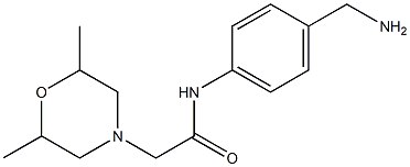 N-[4-(aminomethyl)phenyl]-2-(2,6-dimethylmorpholin-4-yl)acetamide Struktur