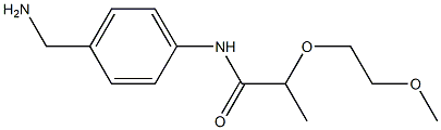 N-[4-(aminomethyl)phenyl]-2-(2-methoxyethoxy)propanamide Structure