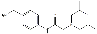 N-[4-(aminomethyl)phenyl]-2-(3,5-dimethylpiperidin-1-yl)acetamide Structure