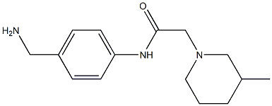 N-[4-(aminomethyl)phenyl]-2-(3-methylpiperidin-1-yl)acetamide,,结构式