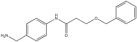N-[4-(aminomethyl)phenyl]-3-(benzyloxy)propanamide Struktur