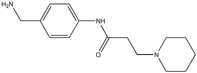 N-[4-(aminomethyl)phenyl]-3-piperidin-1-ylpropanamide,,结构式