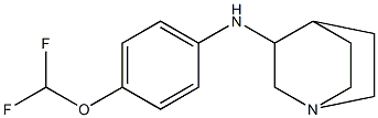 N-[4-(difluoromethoxy)phenyl]-1-azabicyclo[2.2.2]octan-3-amine,,结构式