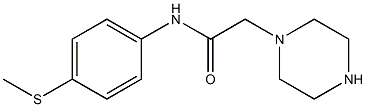 N-[4-(methylsulfanyl)phenyl]-2-(piperazin-1-yl)acetamide Structure