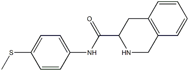 N-[4-(methylthio)phenyl]-1,2,3,4-tetrahydroisoquinoline-3-carboxamide,,结构式