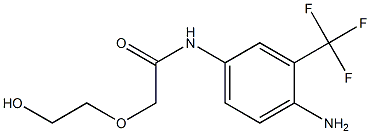 N-[4-amino-3-(trifluoromethyl)phenyl]-2-(2-hydroxyethoxy)acetamide 结构式