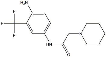 N-[4-amino-3-(trifluoromethyl)phenyl]-2-(piperidin-1-yl)acetamide 结构式