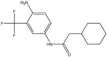 N-[4-amino-3-(trifluoromethyl)phenyl]-2-cyclohexylacetamide 化学構造式