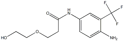 N-[4-amino-3-(trifluoromethyl)phenyl]-3-(2-hydroxyethoxy)propanamide Struktur
