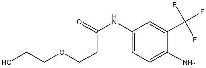 N-[4-amino-3-(trifluoromethyl)phenyl]-3-(2-hydroxyethoxy)propanamide,,结构式