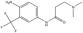N-[4-amino-3-(trifluoromethyl)phenyl]-3-(dimethylamino)propanamide Struktur