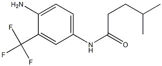 N-[4-amino-3-(trifluoromethyl)phenyl]-4-methylpentanamide,,结构式
