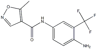 N-[4-amino-3-(trifluoromethyl)phenyl]-5-methylisoxazole-4-carboxamide Struktur