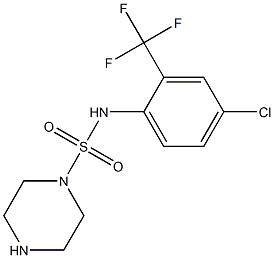 N-[4-chloro-2-(trifluoromethyl)phenyl]piperazine-1-sulfonamide,,结构式