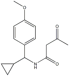 N-[cyclopropyl(4-methoxyphenyl)methyl]-3-oxobutanamide Struktur