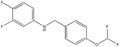 N-{[4-(difluoromethoxy)phenyl]methyl}-3,4-difluoroaniline Struktur