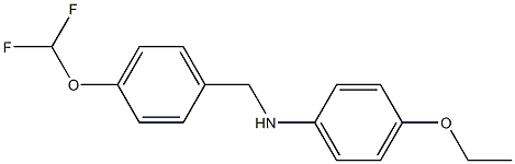 N-{[4-(difluoromethoxy)phenyl]methyl}-4-ethoxyaniline Struktur