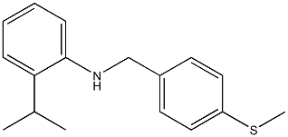 N-{[4-(methylsulfanyl)phenyl]methyl}-2-(propan-2-yl)aniline Structure