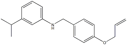 N-{[4-(prop-2-en-1-yloxy)phenyl]methyl}-3-(propan-2-yl)aniline Struktur