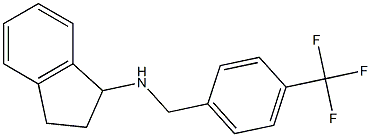 N-{[4-(trifluoromethyl)phenyl]methyl}-2,3-dihydro-1H-inden-1-amine,,结构式