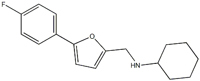 N-{[5-(4-fluorophenyl)furan-2-yl]methyl}cyclohexanamine,,结构式