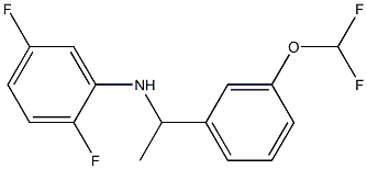 N-{1-[3-(difluoromethoxy)phenyl]ethyl}-2,5-difluoroaniline,,结构式