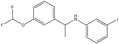 N-{1-[3-(difluoromethoxy)phenyl]ethyl}-3-iodoaniline Struktur