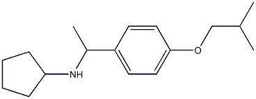 N-{1-[4-(2-methylpropoxy)phenyl]ethyl}cyclopentanamine,,结构式
