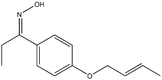 N-{1-[4-(but-2-en-1-yloxy)phenyl]propylidene}hydroxylamine 化学構造式