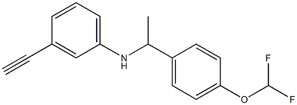 N-{1-[4-(difluoromethoxy)phenyl]ethyl}-3-ethynylaniline Struktur