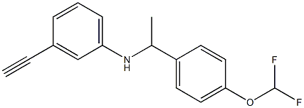 N-{1-[4-(difluoromethoxy)phenyl]ethyl}-3-ethynylaniline 结构式