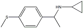 N-{1-[4-(methylsulfanyl)phenyl]ethyl}cyclopropanamine,,结构式