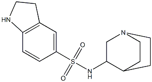 N-{1-azabicyclo[2.2.2]octan-3-yl}-2,3-dihydro-1H-indole-5-sulfonamide Structure