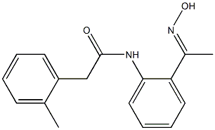 N-{2-[(1E)-N-hydroxyethanimidoyl]phenyl}-2-(2-methylphenyl)acetamide Struktur