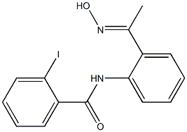 N-{2-[(1E)-N-hydroxyethanimidoyl]phenyl}-2-iodobenzamide Struktur